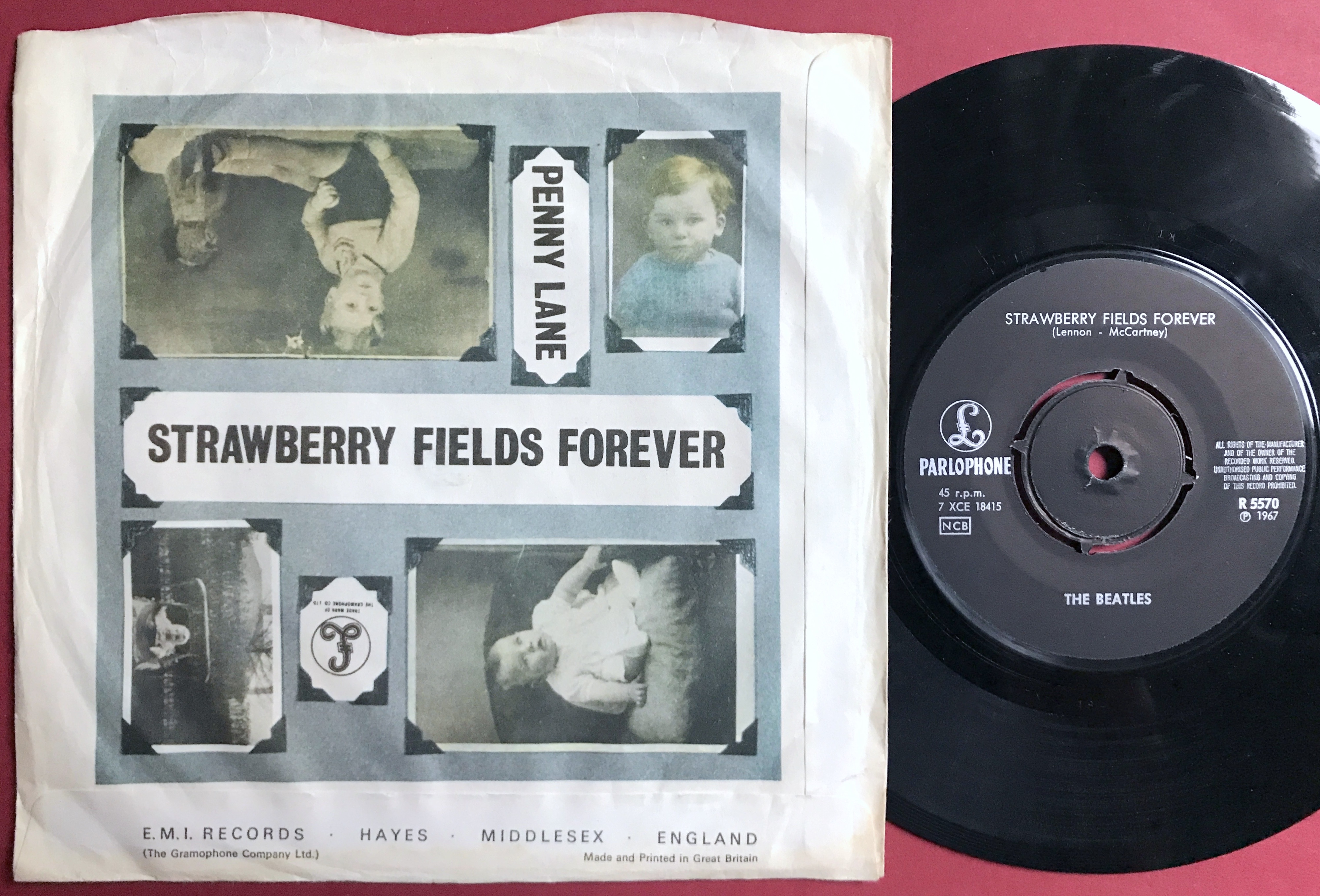BEATLES - Penny Lane 7" Swe/UK PS 1967 - 2