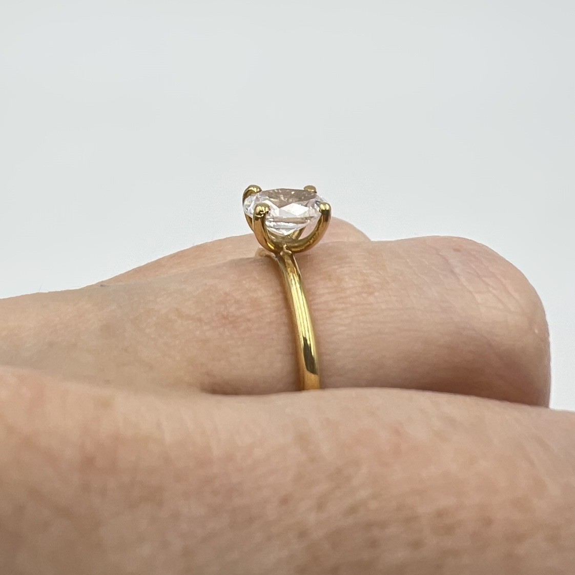 Ring Juno handgjord oval ädelsten guld 18 karat  - 8
