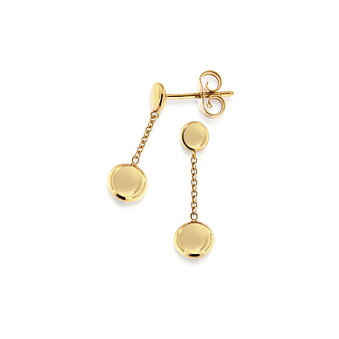Svedbom Gold earring Hanging Dots 18 mm