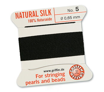 100% Pärlsilke Nr.5 (~0,65 mm)