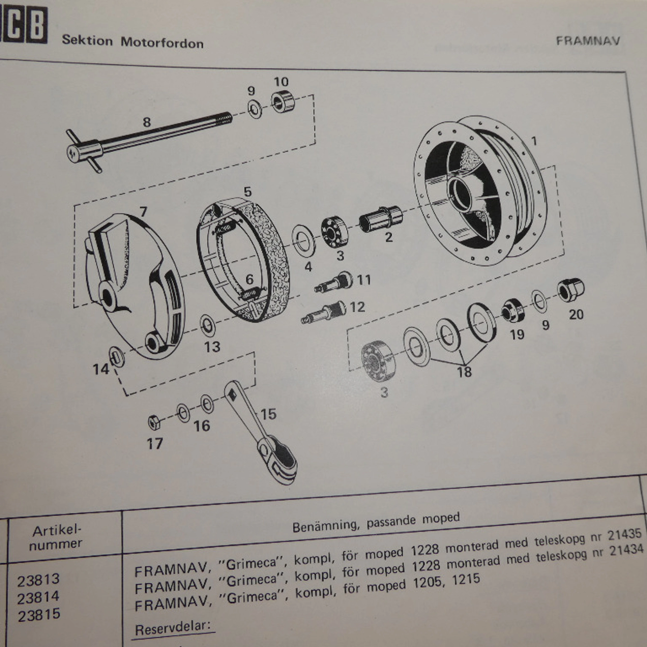 Bremsbacken für Grimeca Naben 118mm - Forma aus Italien - 3