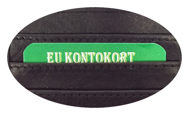 Herrplånbok i äkta skinn, med flera fack, svenskt design, svart - 4