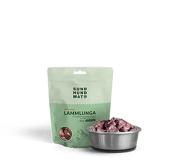 Sund Hundmat Hundgodis - Frystorkad Lammlunga (lammbitar) 60 gr
