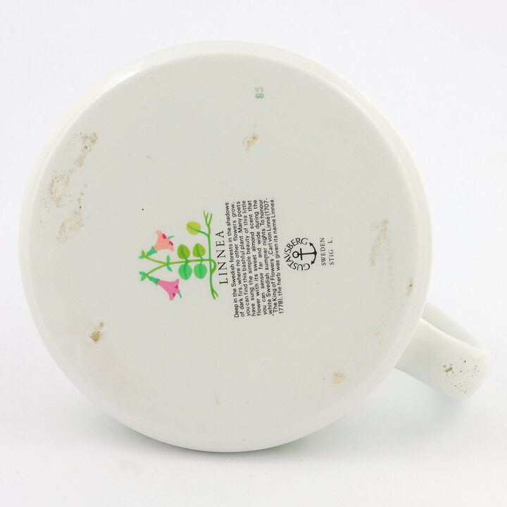 Stig Lindberg (Linnea 1965)  Pitcher with Flower Decor 19/13 cm
