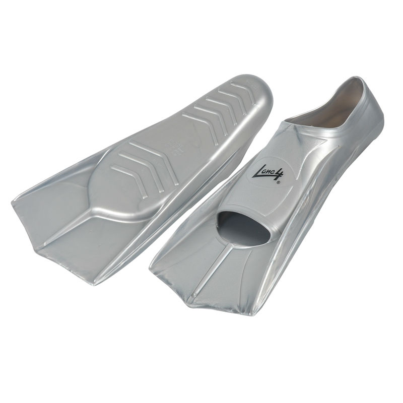 Silver grey swimming fins from Lane 4