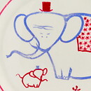 スティグ・リンドベリ   ベイビー(Baby)シリーズ 子ども用  お皿  Plate  ゾウの親子  1951年  21cm (1)