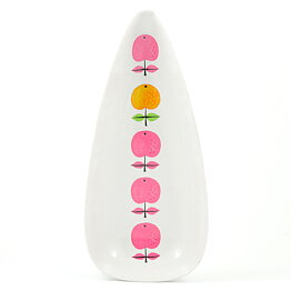 Stig Lindberg (Pall 1963) Pointy Dish  with Pink Apple Decor 25 cm