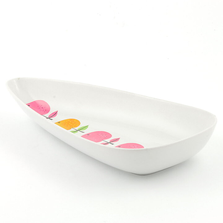 Stig Lindberg (Pall 1963) Pointy Dish  with Pink Apple Decor 25 cm