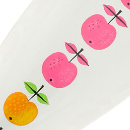 Stig Lindberg (Pall 1963) Pointy Dish  with Pink Apple Decor 25 cm
