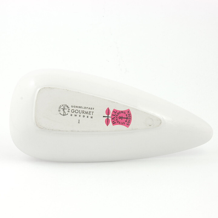 Stig Lindberg (Pall 1963) Pointy Dish  with Pink Apple Decor 25 cm