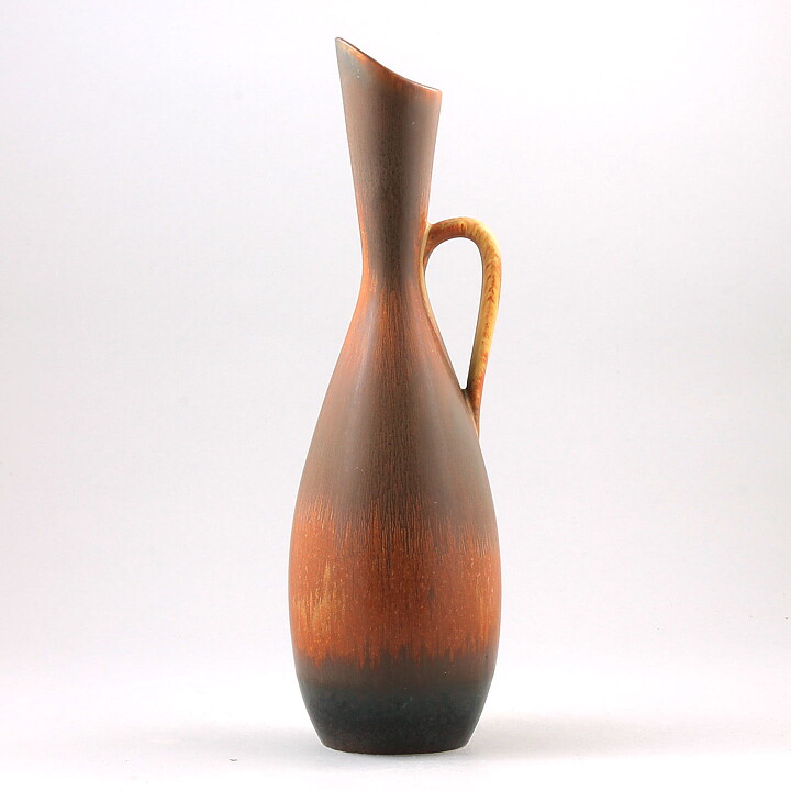 Carl-Harry Stålhane (SYE 1950s) Brown Vase with Swelling Base 32 cm