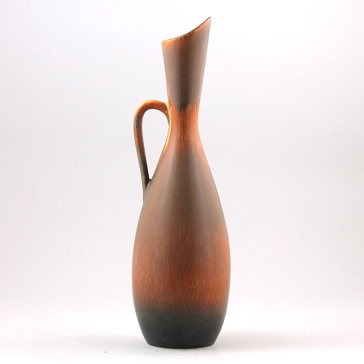 Carl-Harry Stålhane (SYE 1950s) Brown Vase with Swelling Base 32 cm