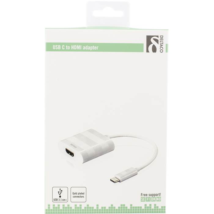 Adapter USB-C - HDMI 0,2m vit - 2
