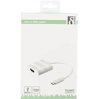 Adapter USB-C - HDMI 0,2m vit
