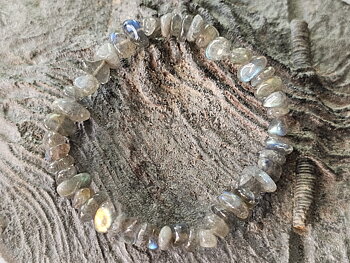 Labradoritchipsbracelet, approx. 17-19cm
