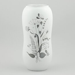 Stig Lindberg (Grazia 1951) Stylistic Vase with Plants Motif (22 cm)