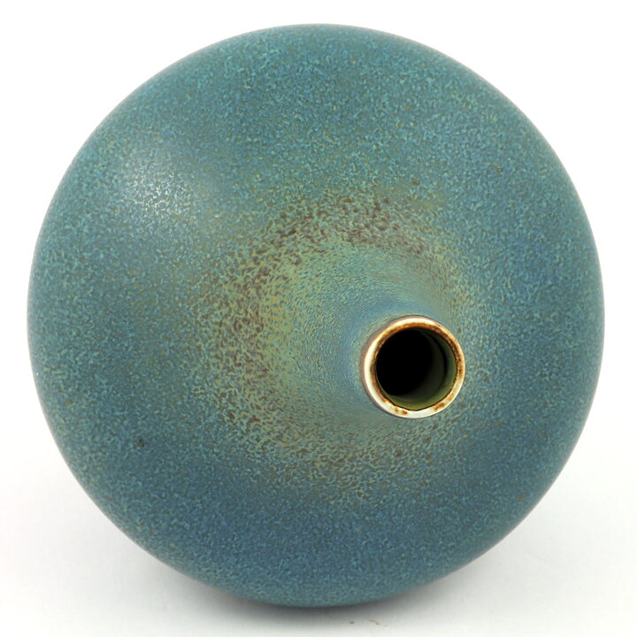 グナー・ニールンド NSQシリーズ 上部が伸びた青色の花瓶 Vase  (22cm)  1950年代