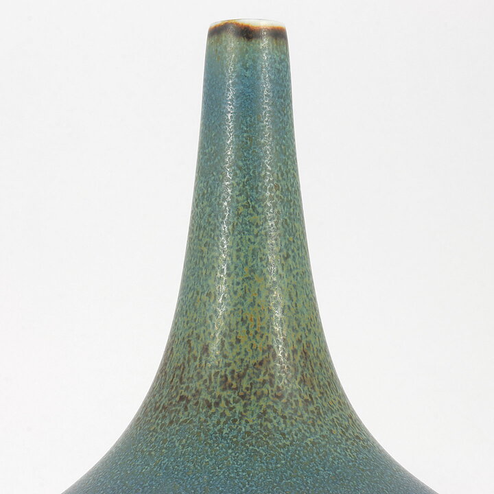 グナー・ニールンド NSQシリーズ 上部が伸びた青色の花瓶 Vase  (22cm)  1950年代
