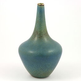 グナー・ニールンド NSQシリーズ 上部が伸びた青色の花瓶 Vase  (22cm)  1950年代
