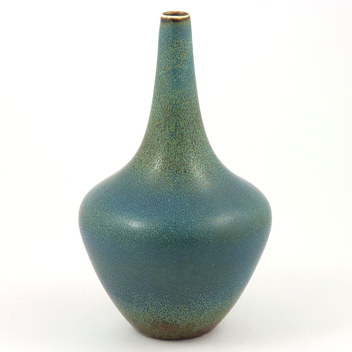グナー・ニールンド NSQシリーズ 上部が伸びた青色の花瓶 Vase  (22cm)  1950年代