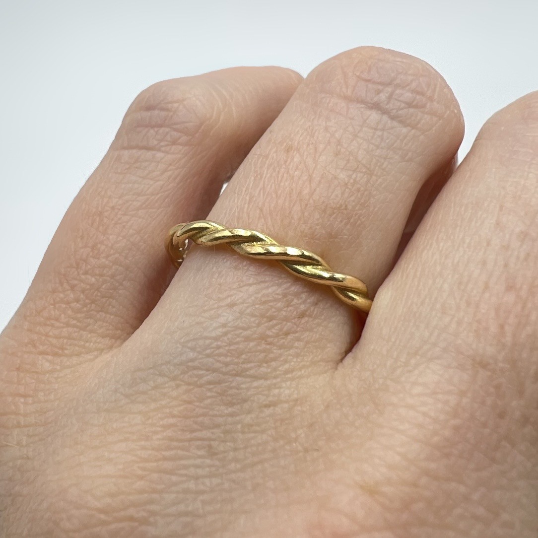 Ring Ask handgjord guld 18 karat 