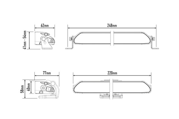 Lazer Linear 6 Elite LED Fjernlys, Perfekt til innfelling, Godkjent fjernlys, 4050 lumen. - 5