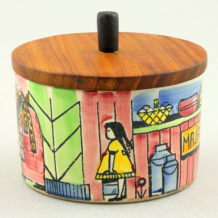アニータ・ニールンド Our Small Townシリーズ 木製蓋付き容器 「Maja's Dairy  (マヤ ズ ダイアリー)」  1950年代