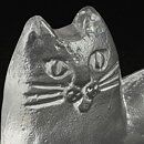 リサラーソン  クリスタルガラス　ネコ　猫　ロイヤルクローナ社 1970年代 11/10cm  [サンプル画像]