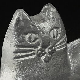リサラーソン  クリスタルガラス　ネコ　猫　ロイヤルクローナ社 1970年代 11/10cm  [サンプル画像]