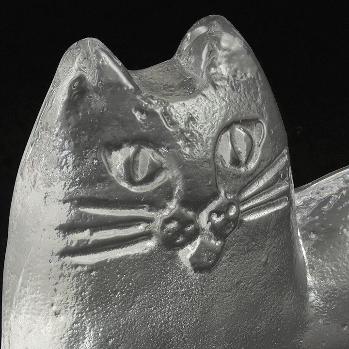 リサラーソン  クリスタルガラス　ネコ　猫　ロイヤルクローナ社 1970年代 11/10cm  [サンプル画像]