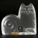 リサラーソン  クリスタルガラス　ネコ　猫　ロイヤルクローナ社 1970年代 11/10cm  [サンプル画像]