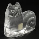 リサラーソン  クリスタルガラス　ネコ　猫　ロイヤルクローナ社 1970年代 11/10cm  [サンプル画像]