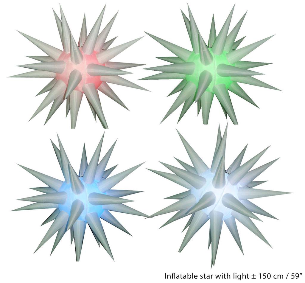 LED Stjärna Spike, 150 cm (Uppblåsbar) - 2