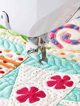 DX-serien quiltfot öppen