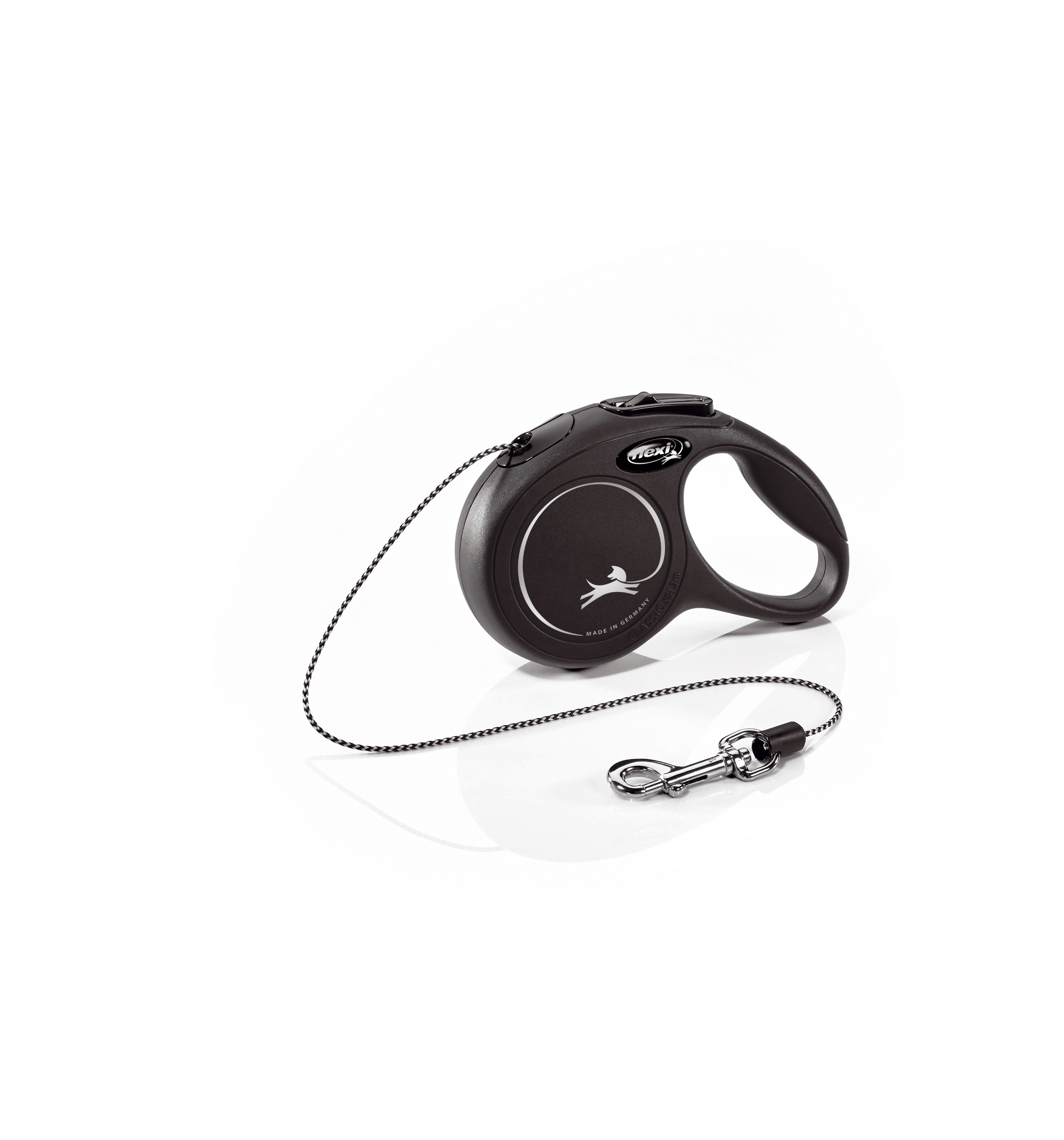 Flexi New Classic Cord Flexikoppel Svart Medium 8 Meter Lina