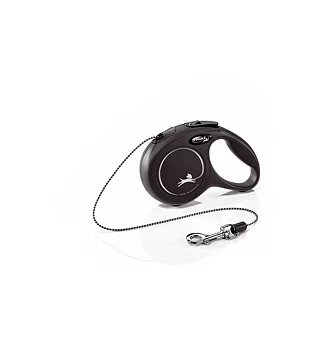 Flexi New Classic Cord Flexikoppel Svart Medium 8 Meter Lina