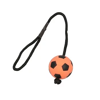 Dogman Hundleksak Fotboll Med Snöre Orange Ø 6,2cm