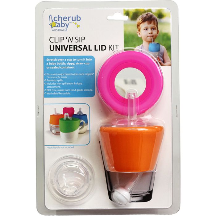 Cherub Baby Clip´n Sip orange & rosa (2-pack) 1p