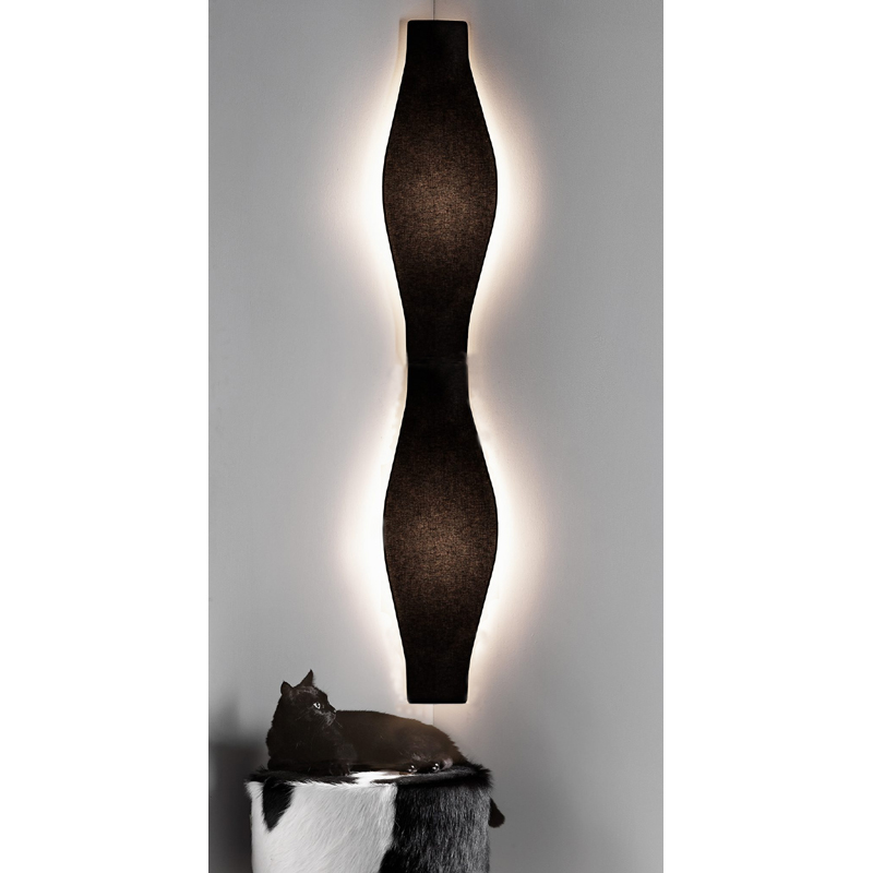 Lámpara de esquina Stella, pantalla de tela negra