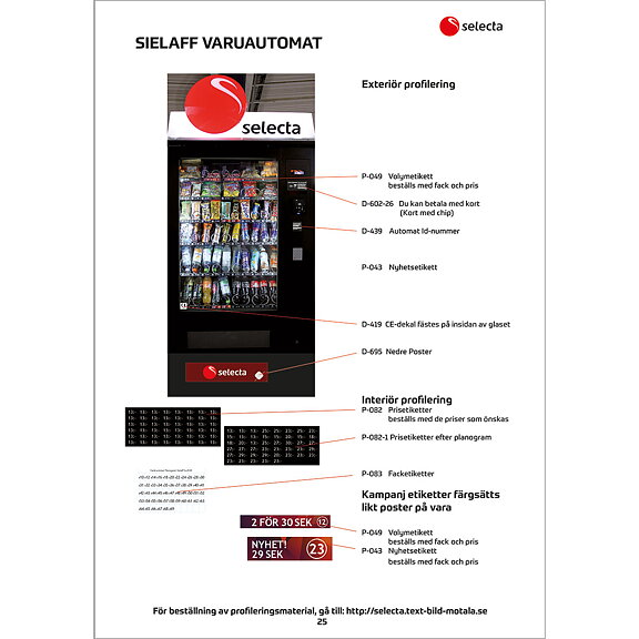 Betaldekal med unikt id nummer. Sielaff SL