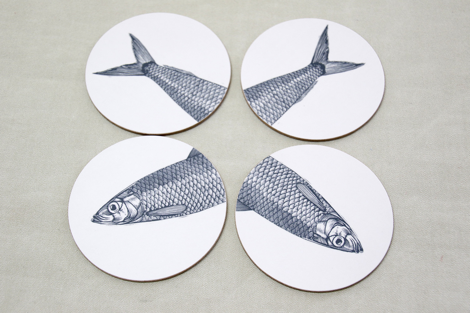 Coasters Herrings 9 cm - 2