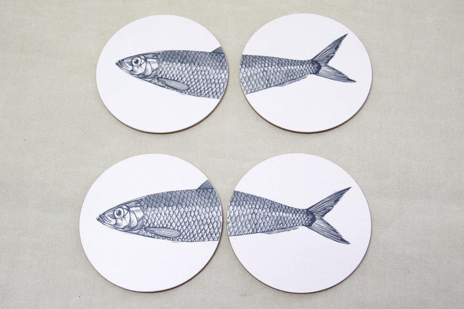 Coasters Herrings 9 cm