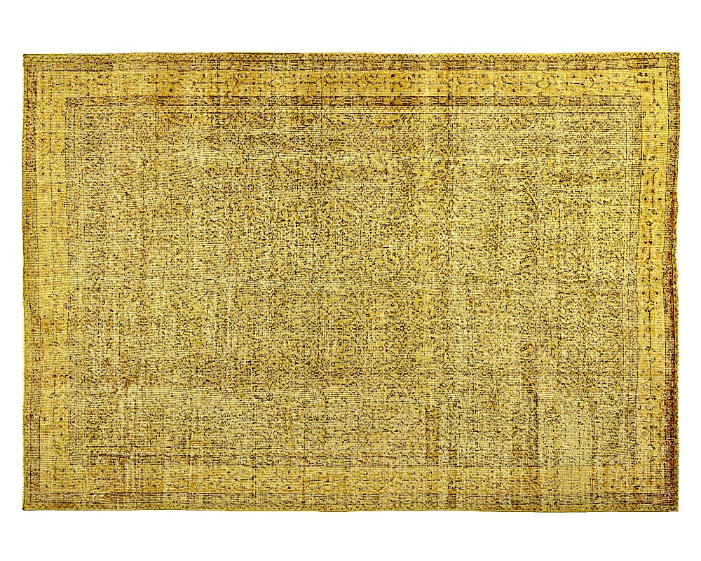 Unik vintage matta senapsgul 202 x 310 cm