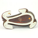 Gunnar Nylund (1956) Brown Joyous Seal Lion 22 cm