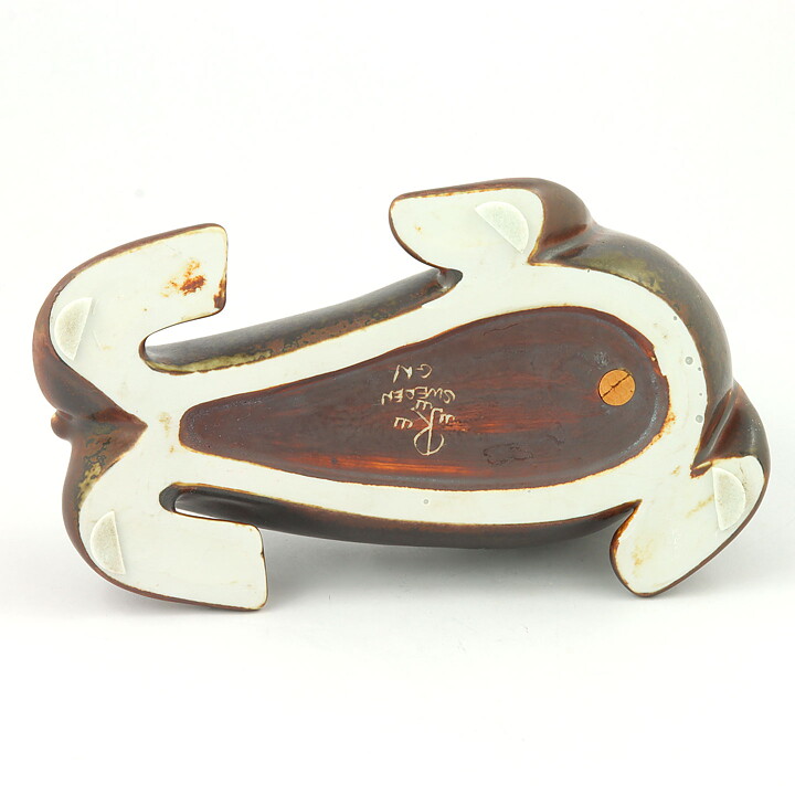 Gunnar Nylund (1956) Brown Joyous Seal Lion 22 cm