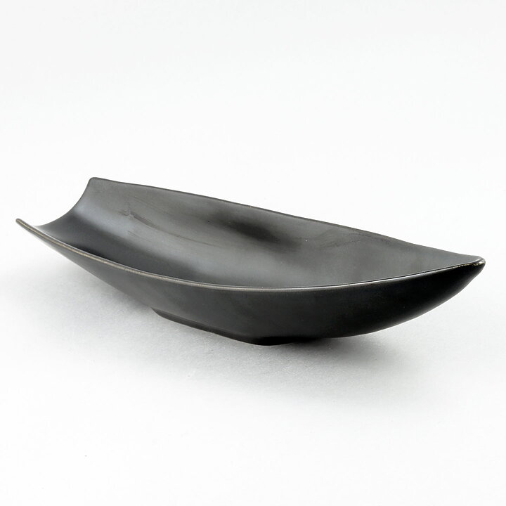 Stig Lindberg (Endiv 1956) Black Organic bowl 33 cm