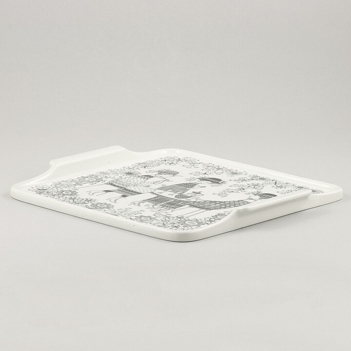 Raija Uosikkinen (Emilia 1959) Quadratic Tray with Graphic Motif 24 cm