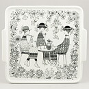Raija Uosikkinen (Emilia 1959) Quadratic Tray with Graphic Motif 24 cm
