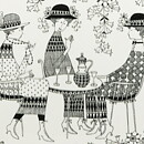 Raija Uosikkinen (Emilia 1959) Quadratic Tray with Graphic Motif 24 cm
