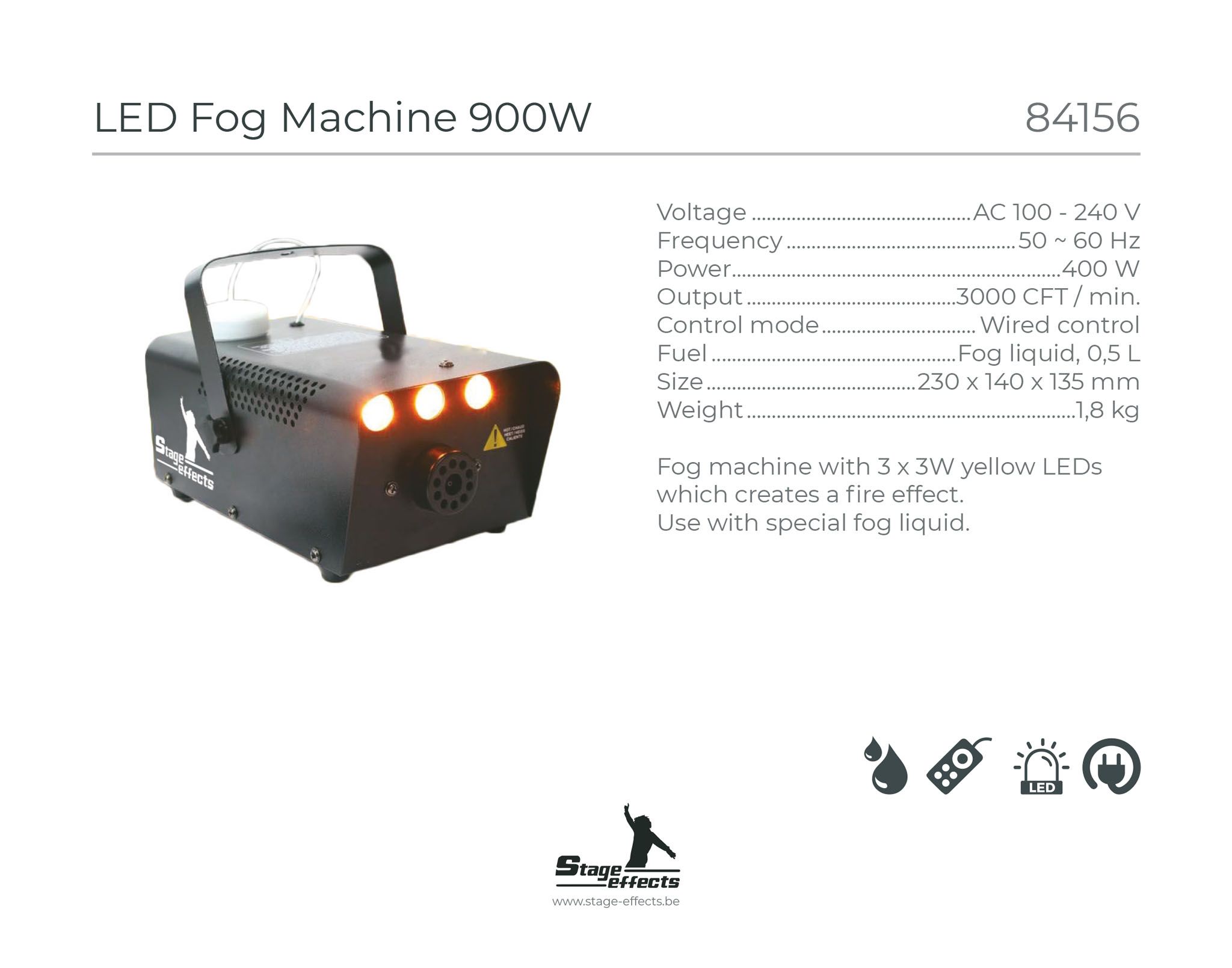 Smoke machine with light (400 W) - 2